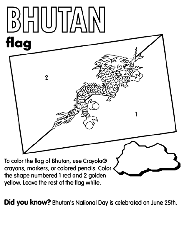 Bhutan Coloring Page | crayola.com