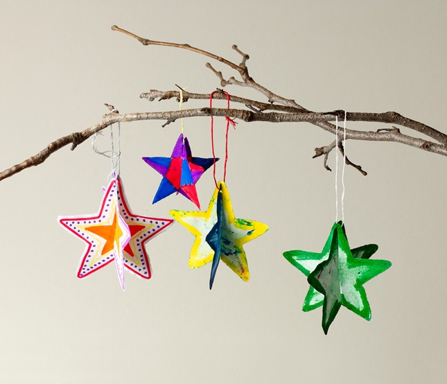 3-D Paper Shape Ornaments Craft | crayola.com