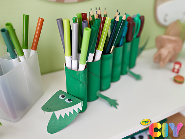 Craft Roll DIY Desk Organizer for Kids
