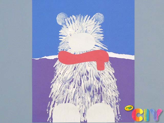 Fork Painted Polar Bear Craft  Winter crafts for kids, Bear crafts,  Toddler crafts