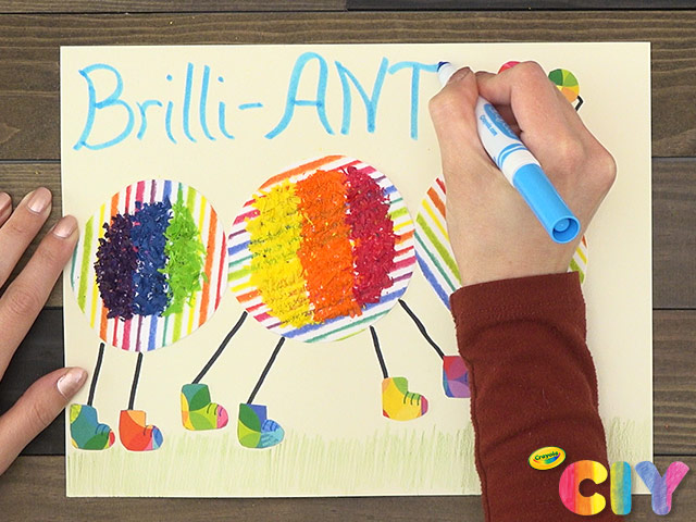 Ant Crayon Shaving Art, Craft at Home, Crafts, , Crayola CIY,  DIY Crafts for Kids and Adults