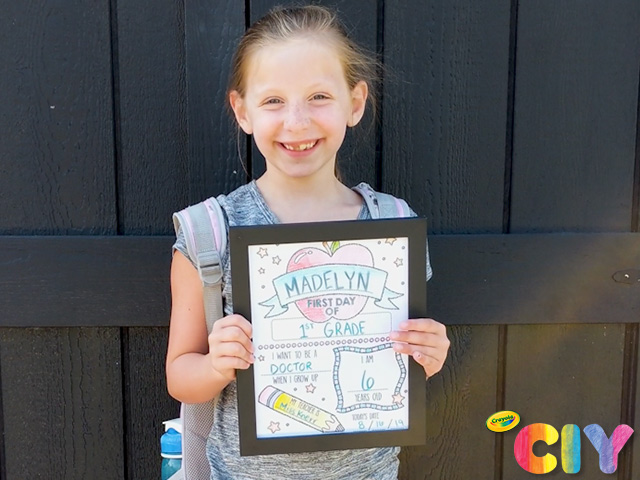 DIY First Day of School Signs, Crafts, , Crayola CIY, DIY  Crafts for Kids and Adults