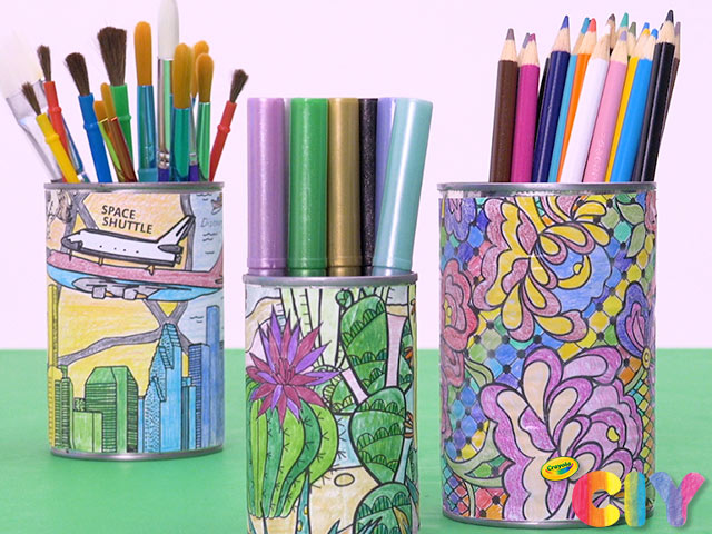 Rainbow Recycled Tin Can Pencil Holder : 3 Steps (with Pictures) -  Instructables