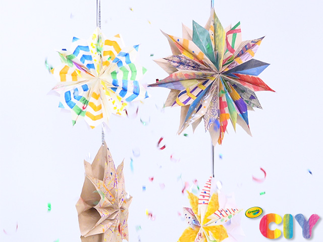 DIY Paper Bag Stars - Alice and Lois