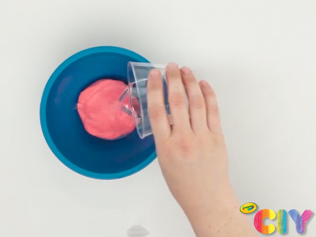 making slime with model magic