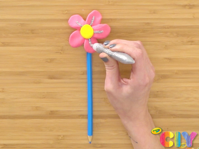 Flower Pencil Toppers Step 4