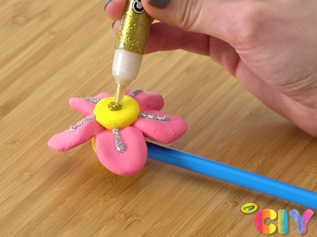 Flower Pencil Toppers Step 5