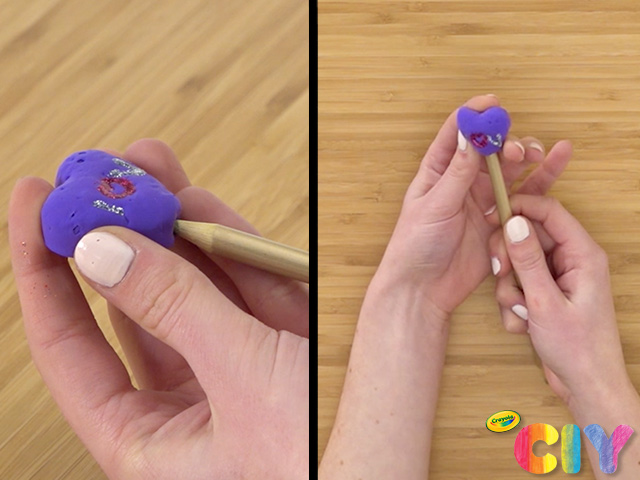 Heart Pencil Toppers Step 5