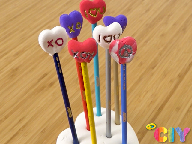 Heart Pencil Toppers Step 9