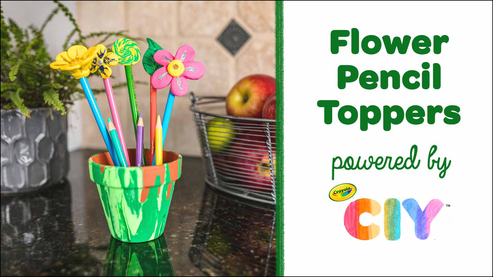 Flower Pencil Toppers CIY Video Poster Frame
