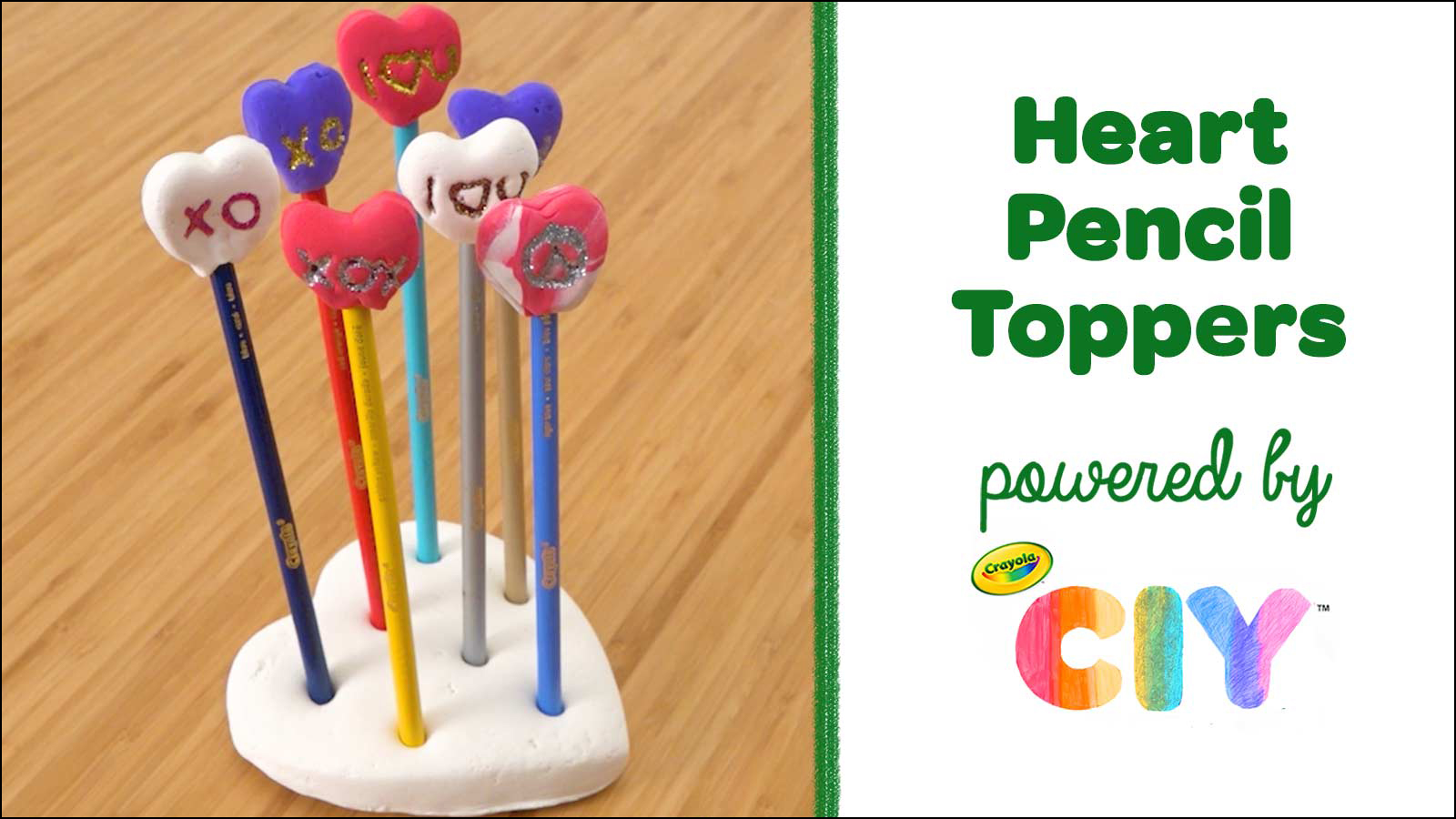 Heart Pencil Toppers CIY Video Poster Frame