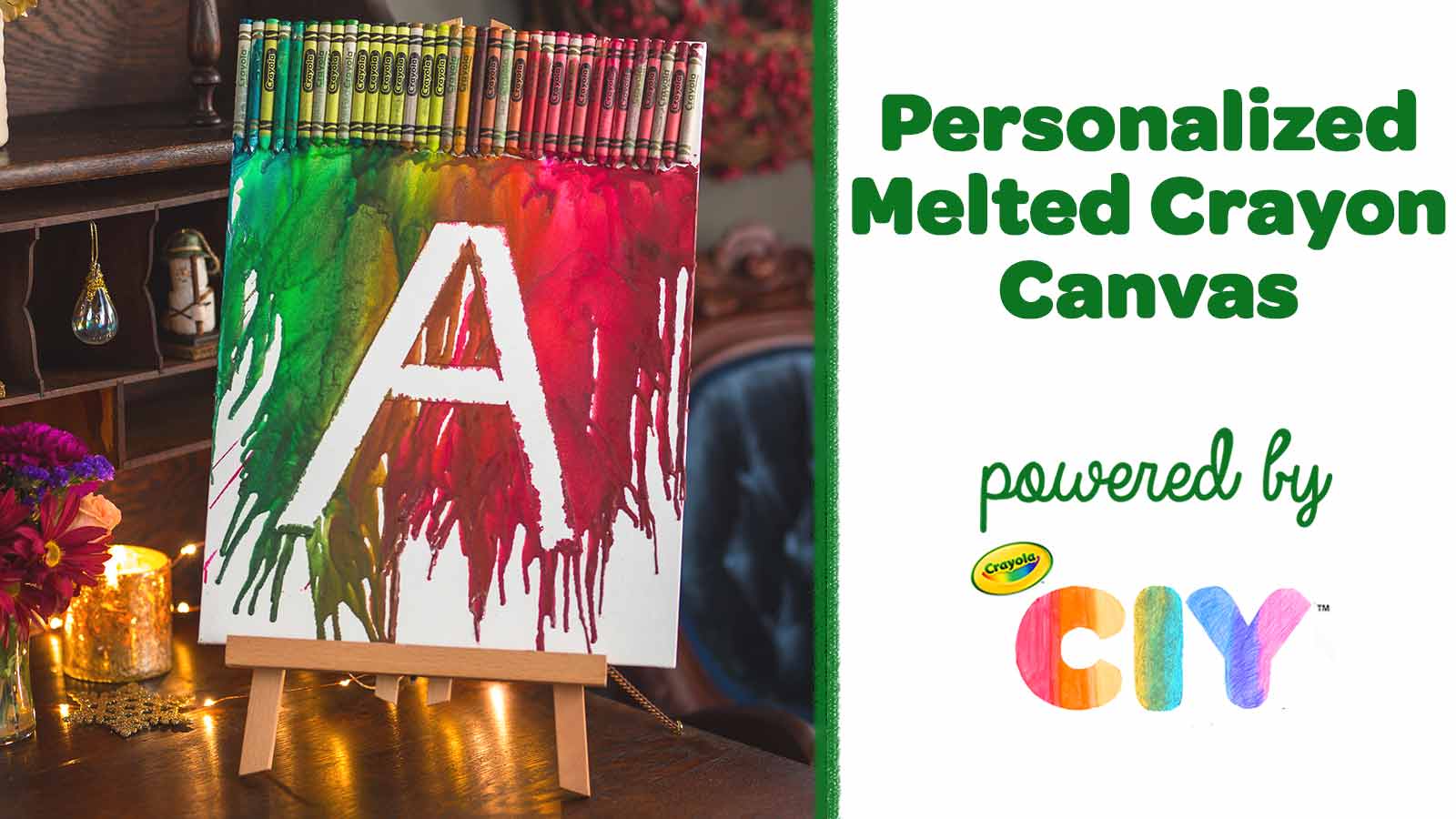 Melted crayon canvas art. Painted light yellow base. Peeled paper off  crayola crayons. Glued with craft glue.…