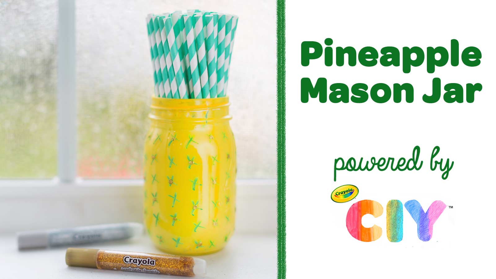 Pineapple Mason Jar CIY Video Poster Frame