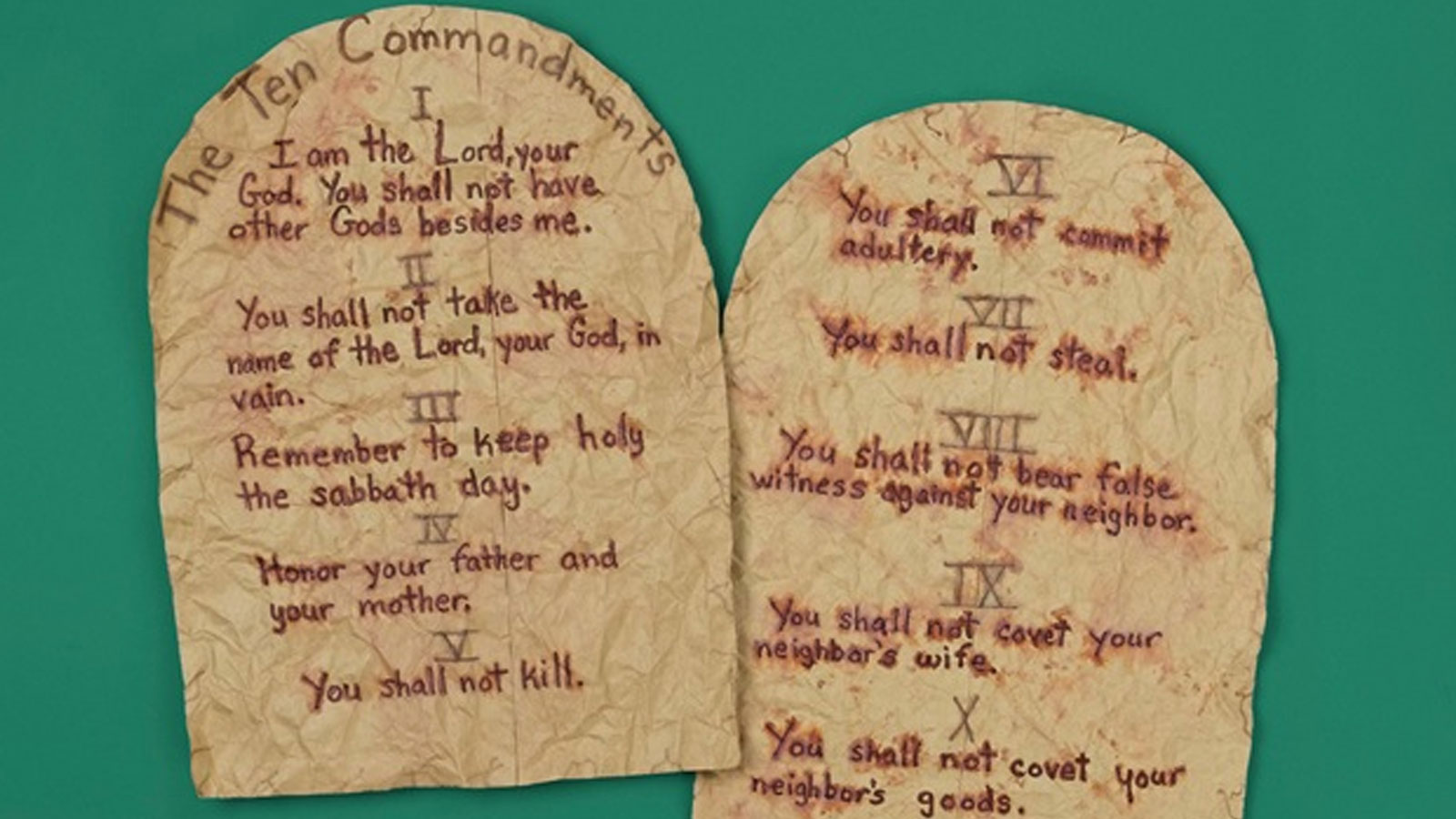 ten commandments tablets