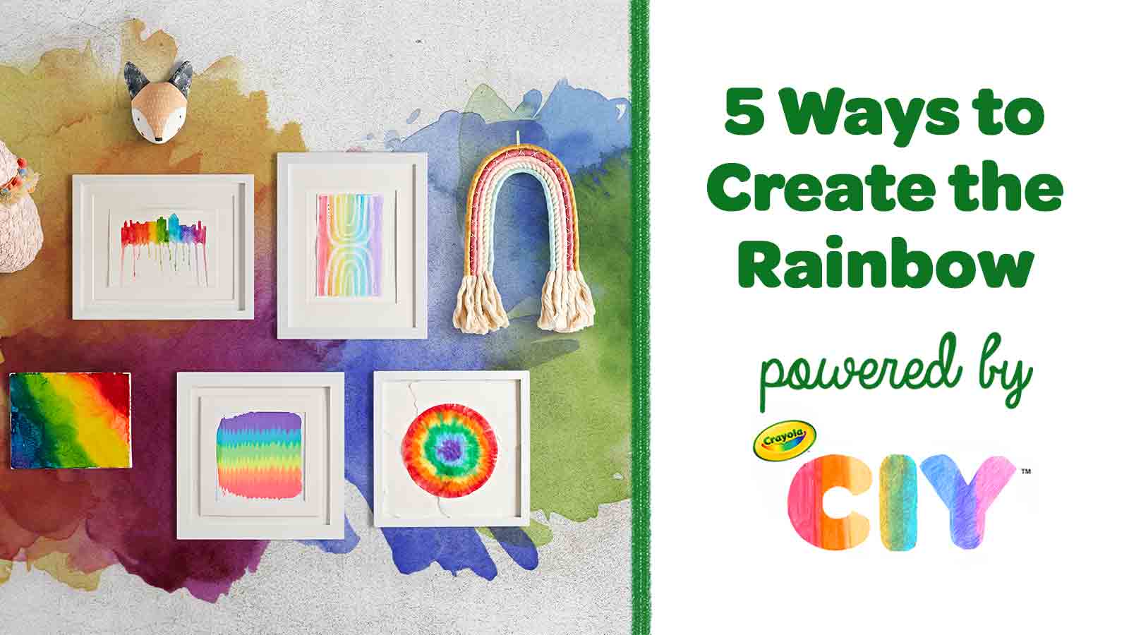 Craft Paint, Set of 6, Rainbow Colors