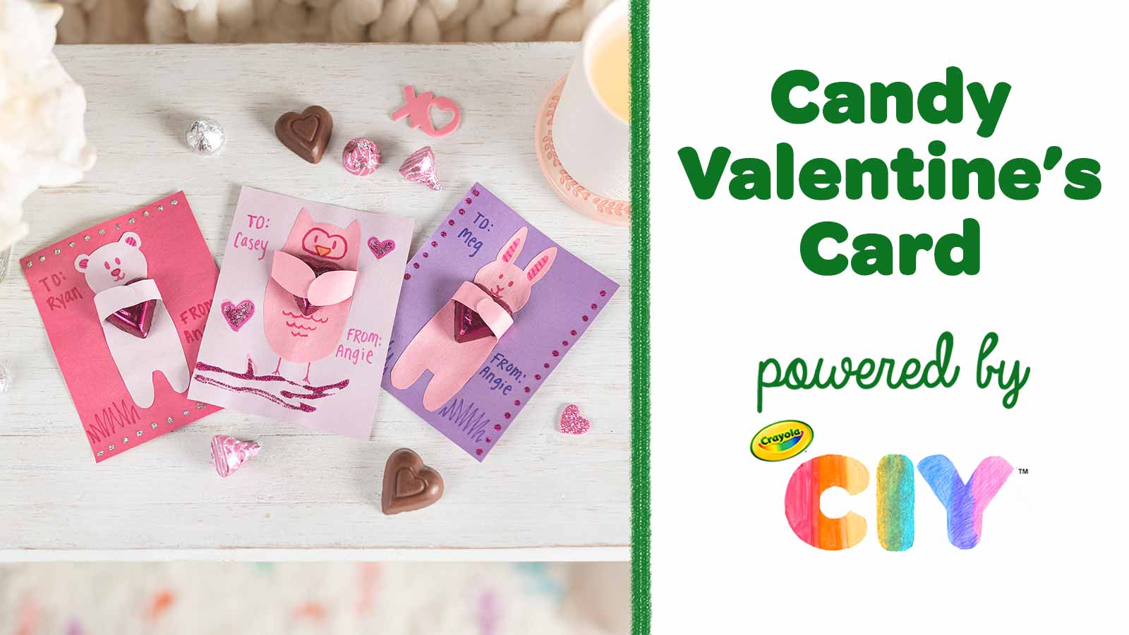 Candy Valentine's Card for Kids, Crafts, , Crayola CIY, DIY  Crafts for Kids and Adults