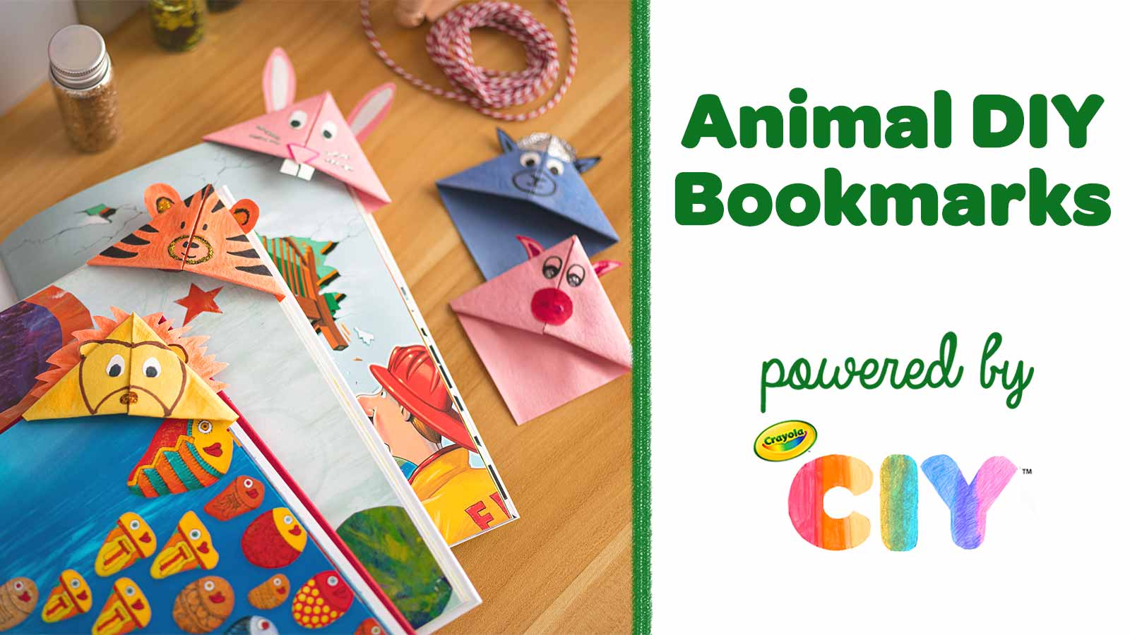 Animal DIY Bookmark for Kids, Crafts, , Crayola CIY, DIY  Crafts for Kids and Adults