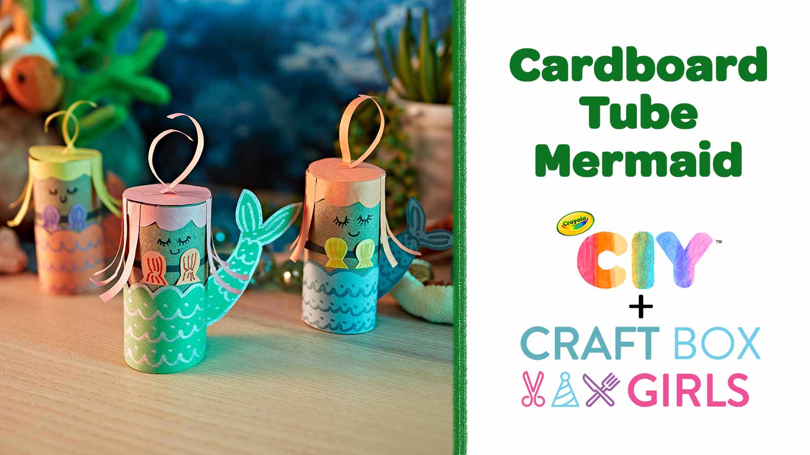 Cardboard Tube Mermaid Craft, Crafts, , Crayola CIY, DIY  Crafts for Kids and Adults