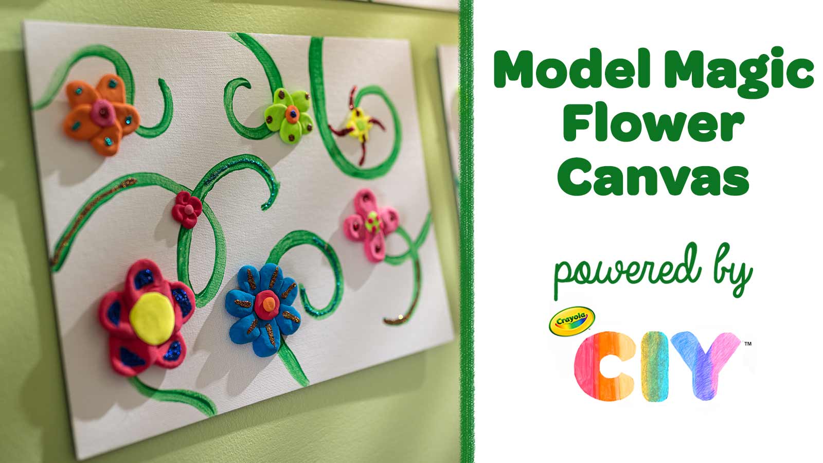 DIY Model Magic Flower Canvas Wall Art, Crafts, , Crayola  CIY, DIY Crafts for Kids and Adults