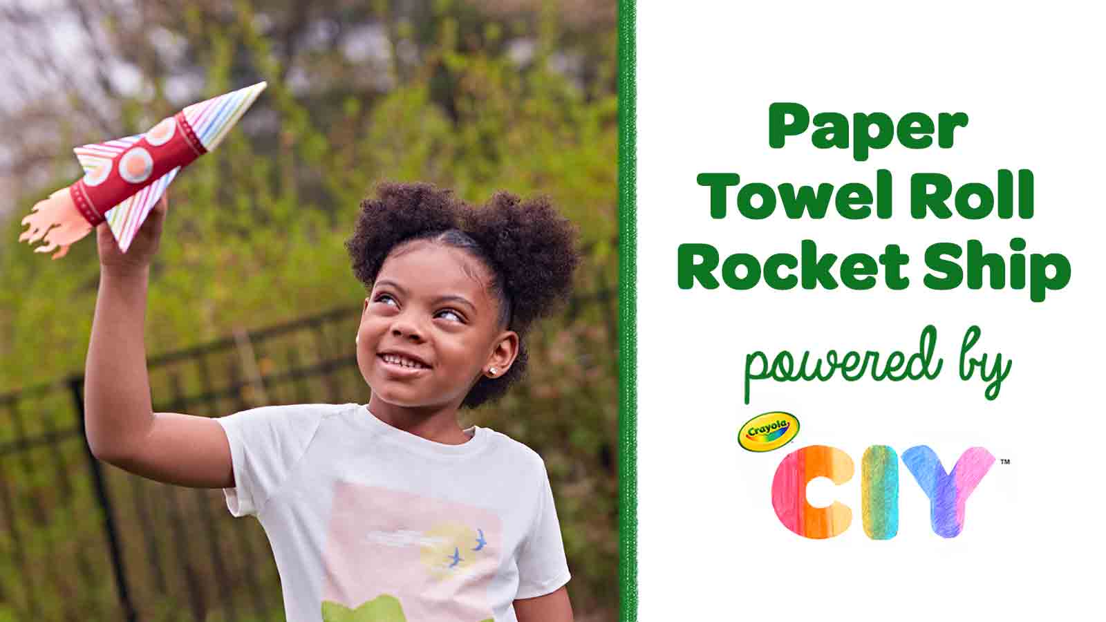Paper Towel Roll Rocket Ship for Kids, Craft