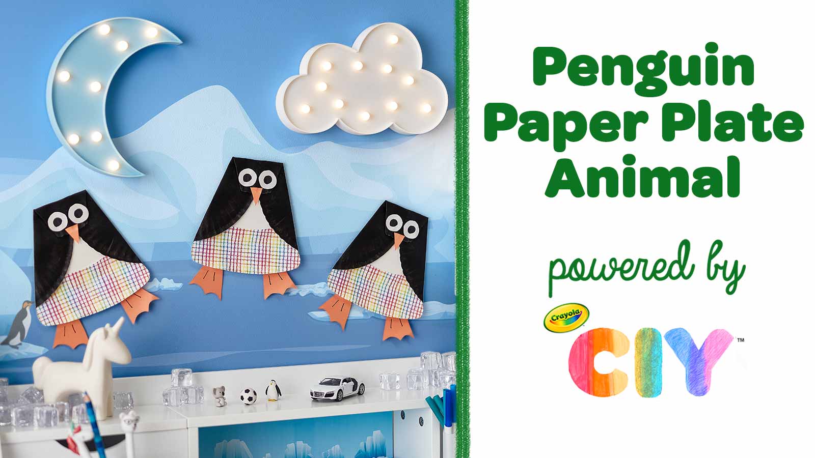 Penguin Paper Plate Animal_Poster Frame