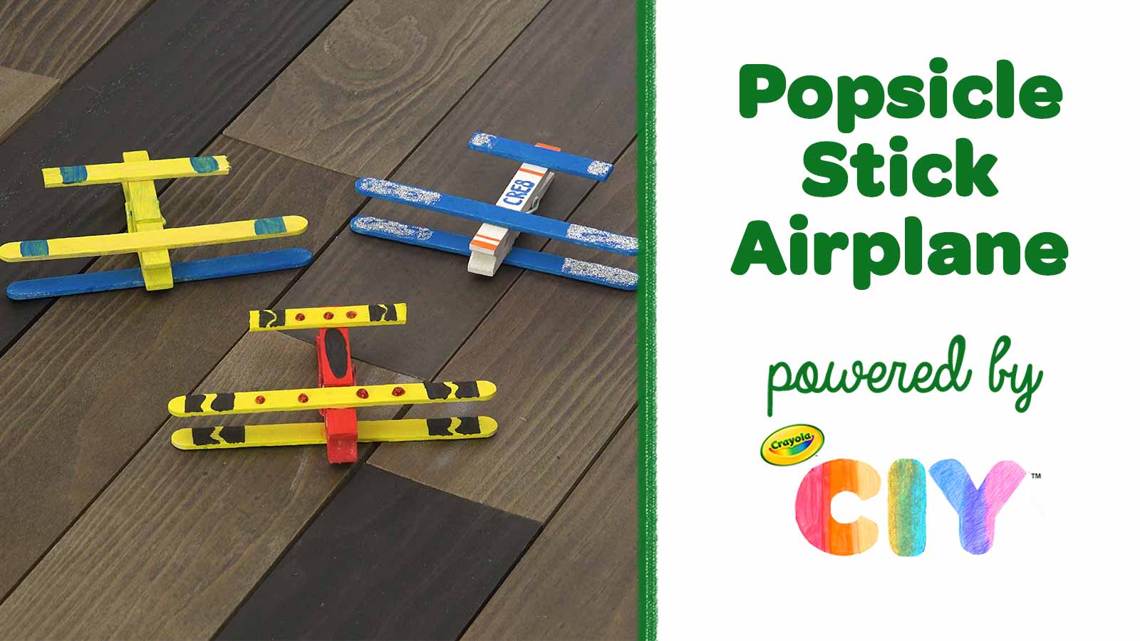 Popsicle Stick Airplane_Poster Frame