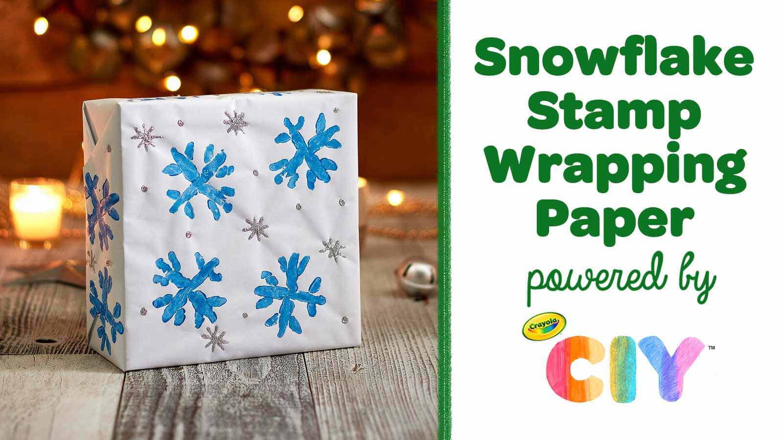 DIY Snowflake Wrapping Paper, Crafts