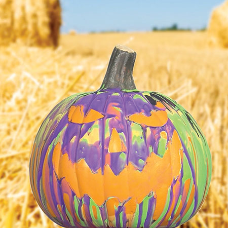 Drip Art Pumpkin