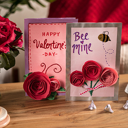 Paper Roses Valentines Day Card_Product Card