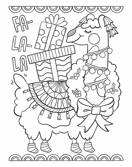 Fa La La Llama Coloring Page | crayola.com
