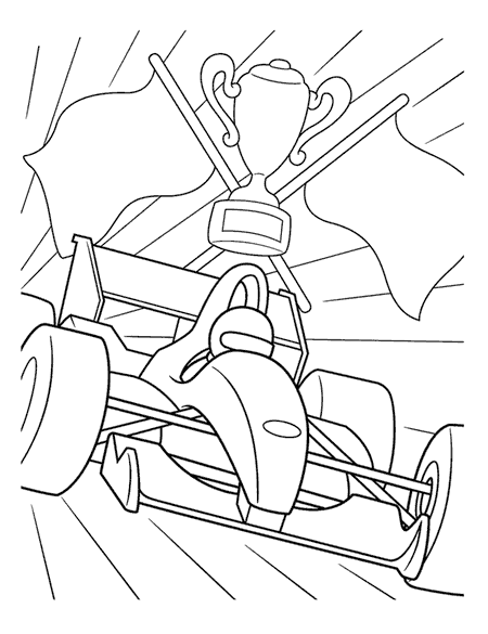race cars coloring page
