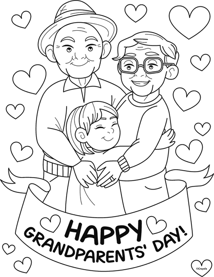 happy grandparents day coloring pages