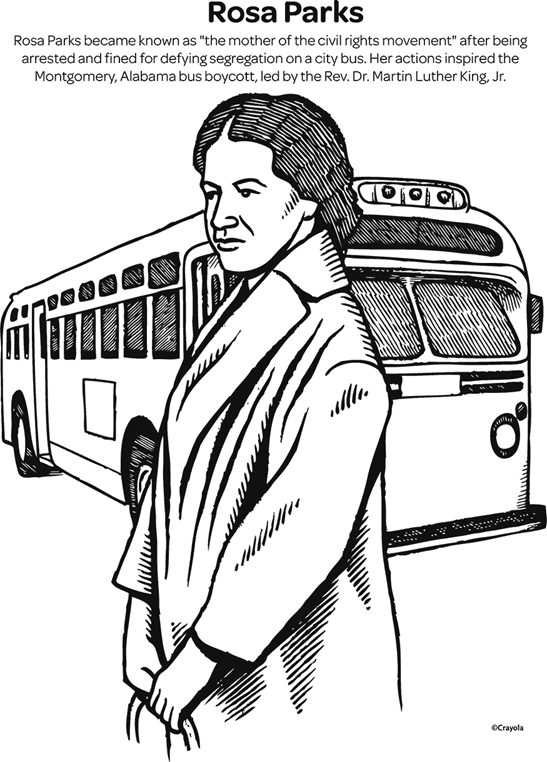 how to draw rosa parks