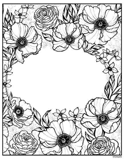 printable coloring pages flowers