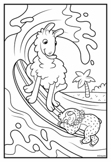 free surfs up coloring pages