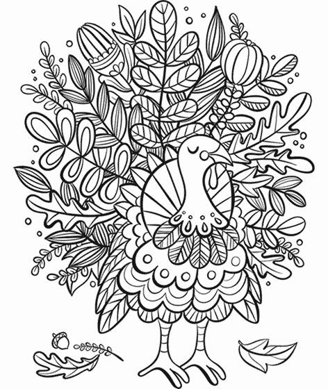 turkey coloring page