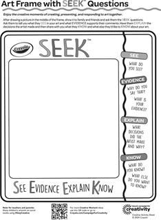 Art Frame with SEEK Questions