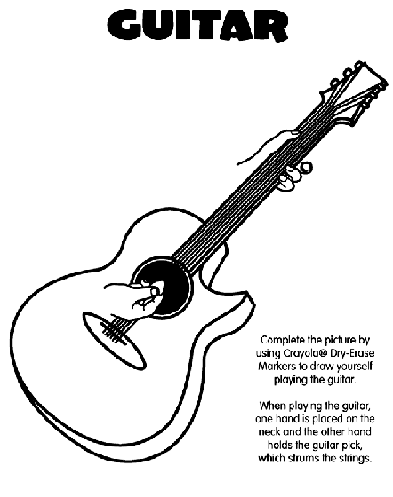 how to draw an acoustic guitar