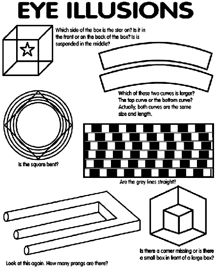 optical illusions for kids to color