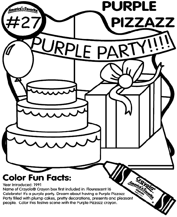 Download No.27 Purple Pizzazz Coloring Page | crayola.com