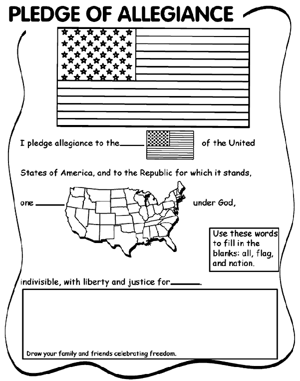 Pledge of Allegiance Coloring Page | crayola.com