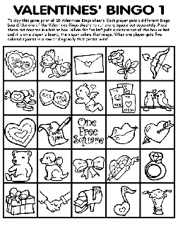 Printable Coloring for Kids Valentine Activity Coloring 