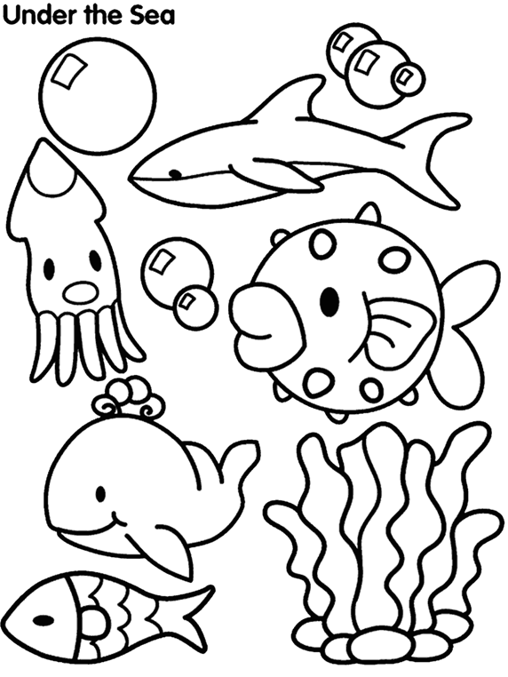 underwater coloring pages to print