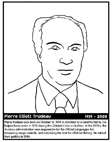 Canadian Prime Minister Trudeau Coloring Page | crayola.com