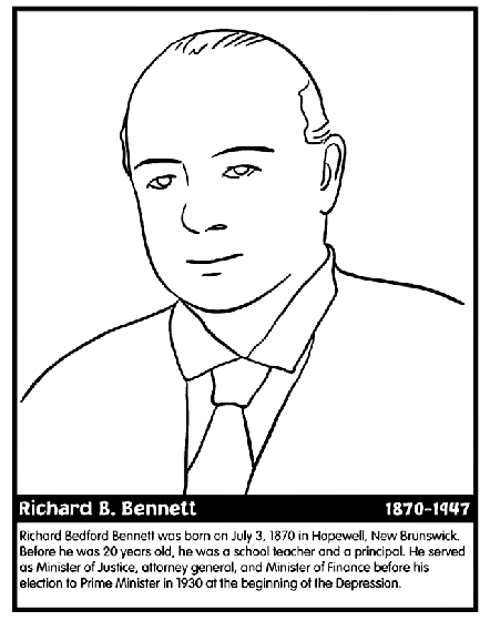 Canadian Prime Minister Bennett Coloring Page | crayola.com