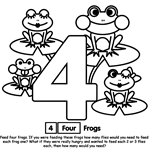 Number 4 Coloring Page | crayola.com