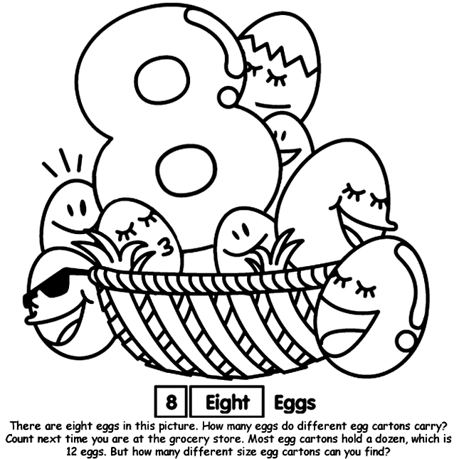 coloring pages counting numbers for kids