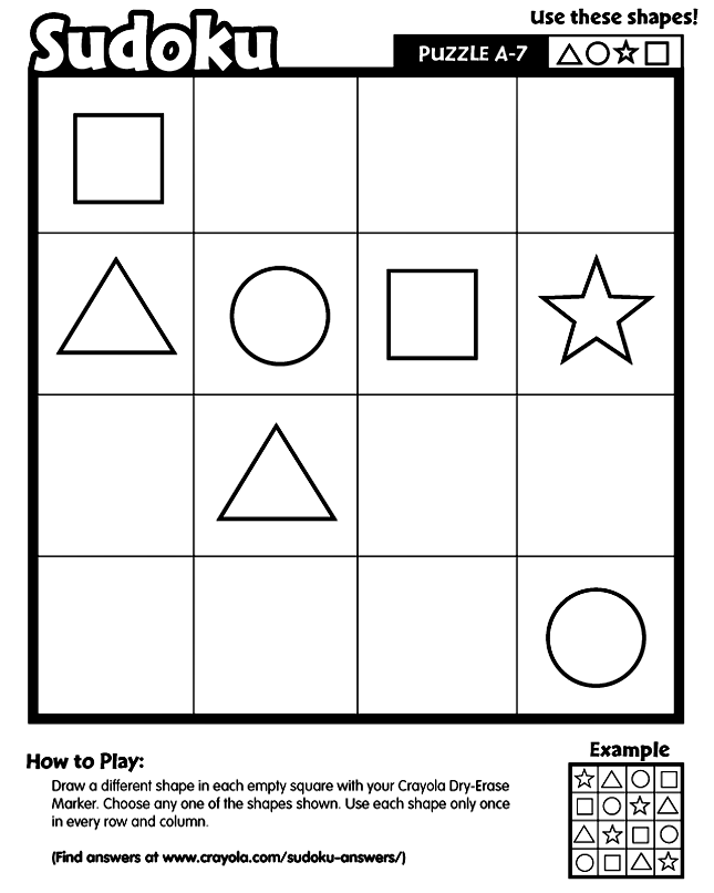 coloring pages for kids printable sudoku