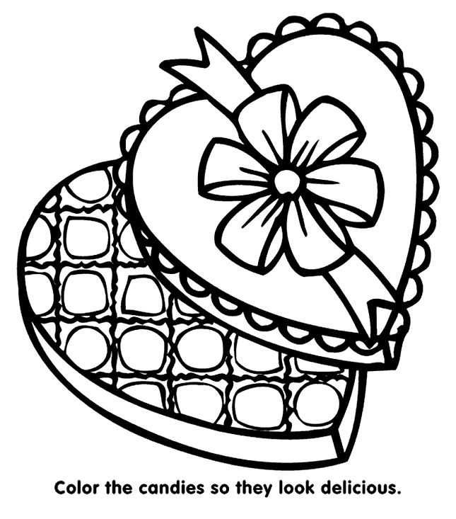 Valentine Candy Coloring Pages Coloring Pages