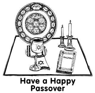 passover door coloring page